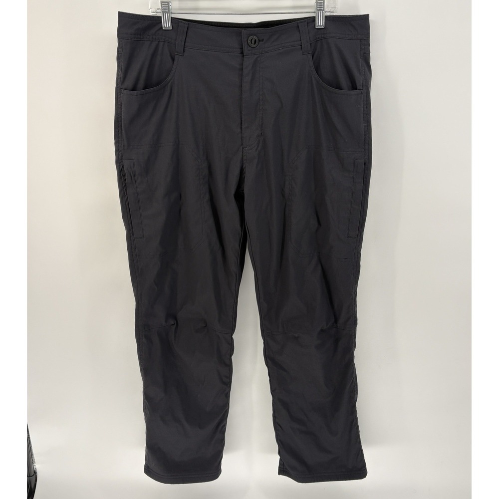 Orvis Softshell Fleece Lined Pants Black Hiking Outdoor Stretch Tech Men 38X29